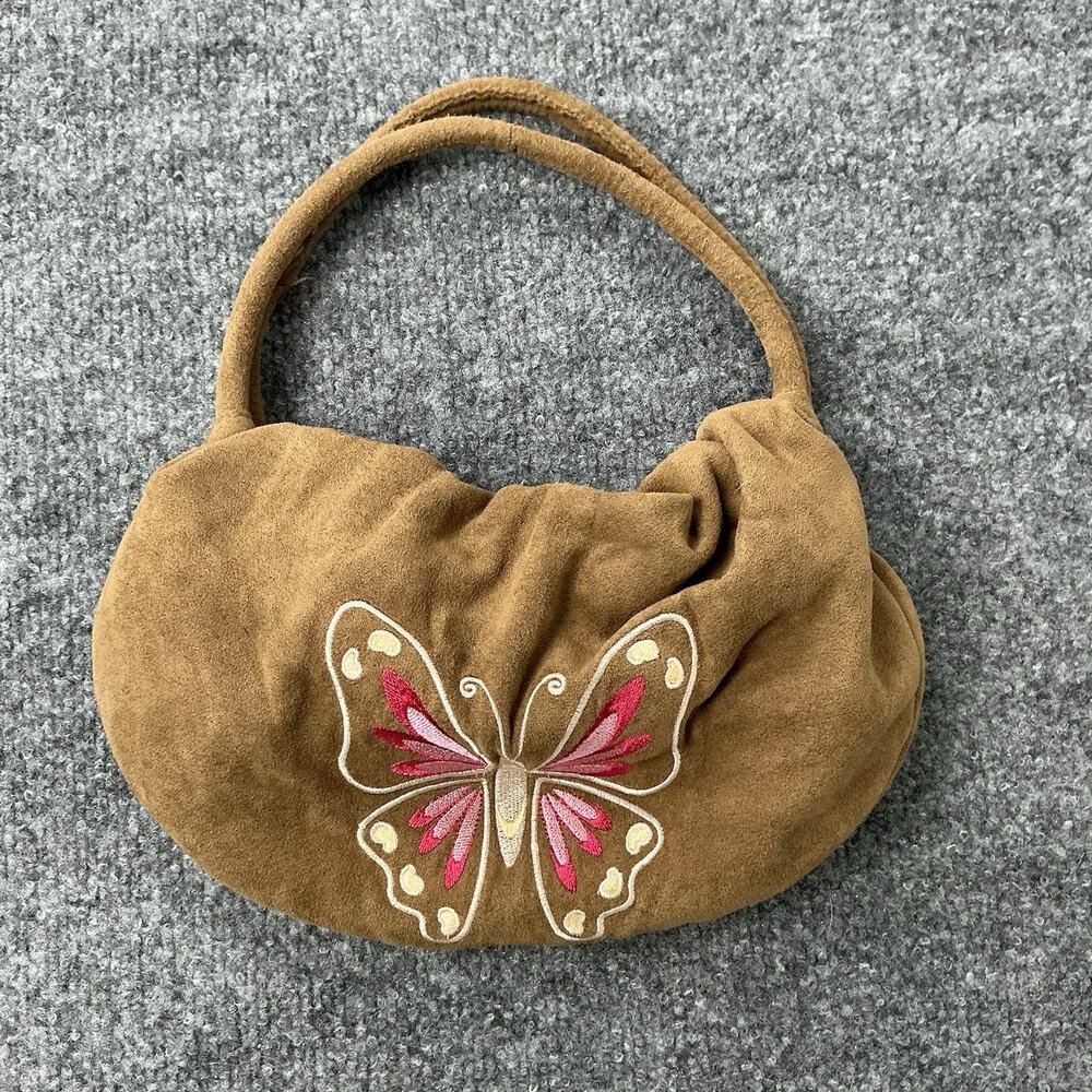 Y2K Butterfly Embroidered Slouchy Mini Bag